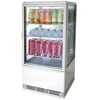 Kyld display med 3 hyllor,-bänk, 70 liter, 0 ° C / + 12 ° C, vit färg