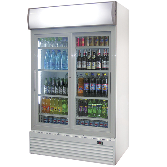 Kyld display med 2 glasdörrar, 1000 liter, 0 ° C / + 10 ° C