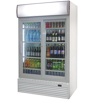 Kyld display med 2 glasdörrar, 1000 liter, 0 ° C / + 10 ° C