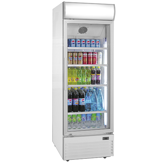 Kyld display med 1 glasdörr, 350 liter, 0 ° C / + 10 ° C
