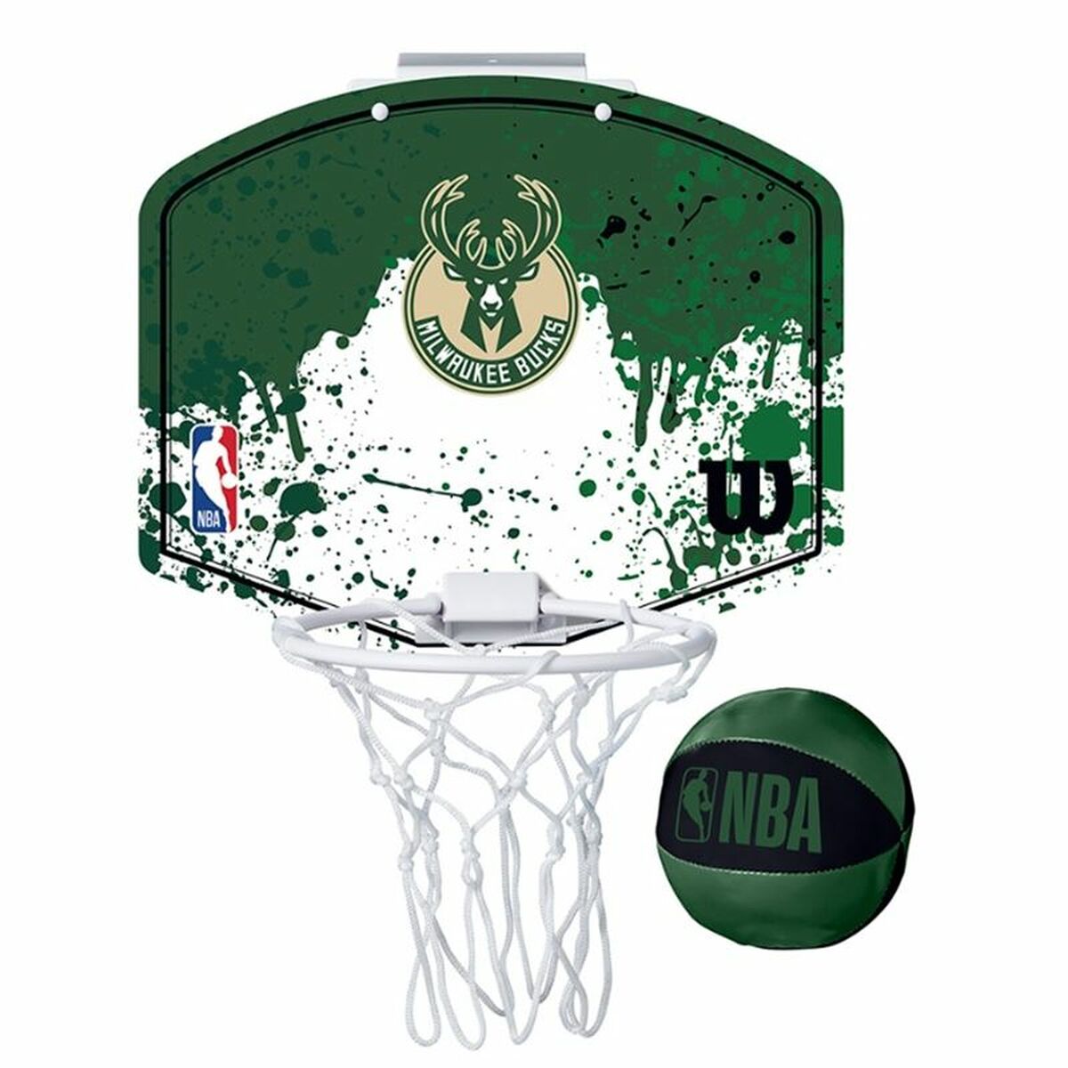 Basketkorg Wilson Nba Team Mini Hoop - Milwaukee bucks Grön