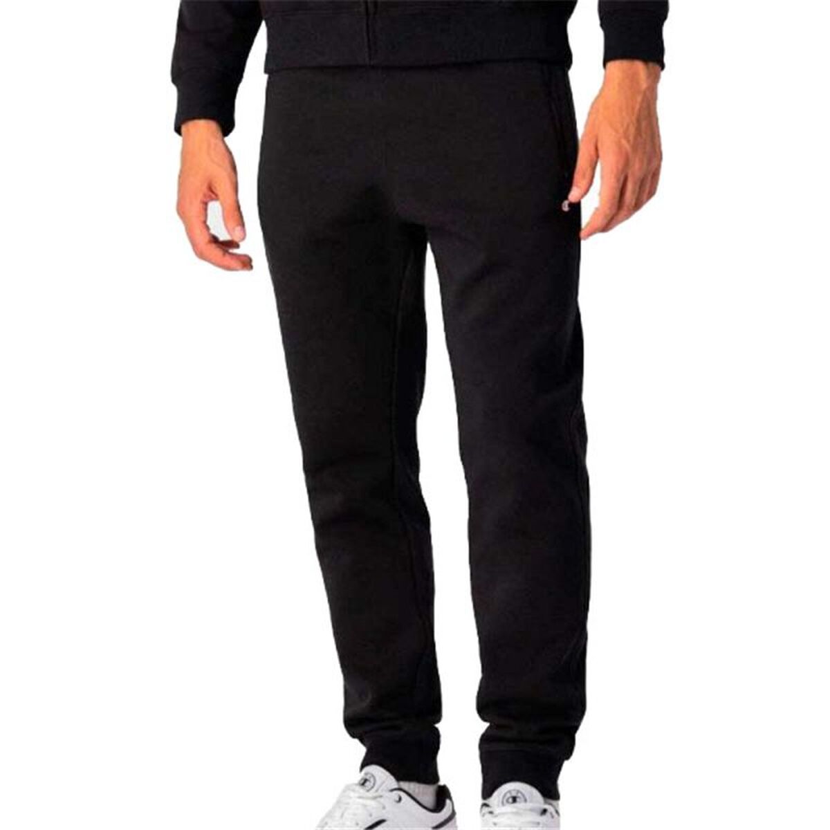 Långa träningsbyxor Champion Elastic Logo Svart Män