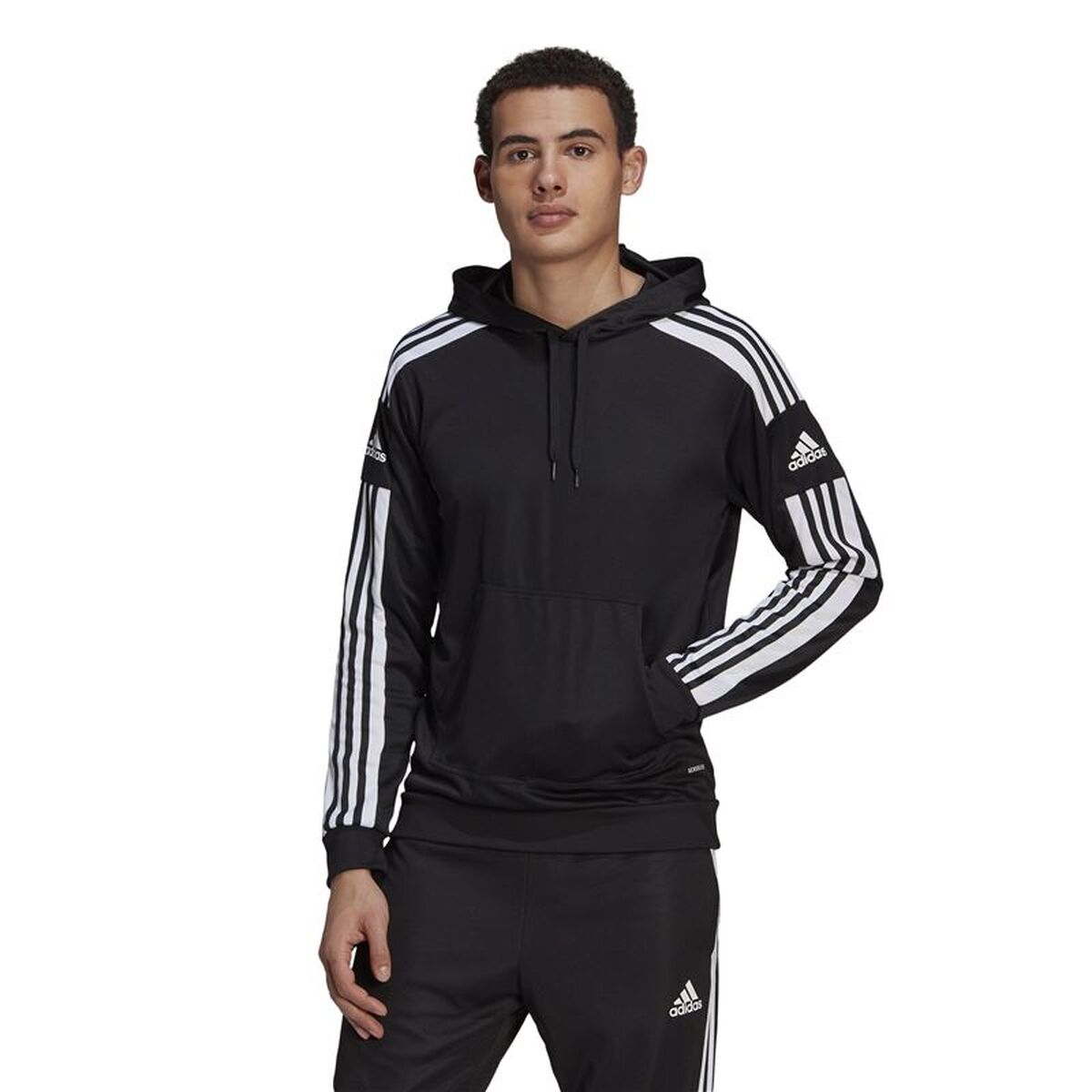 Tröja med huva Herr Adidas Sq21 Hood Svart - 2