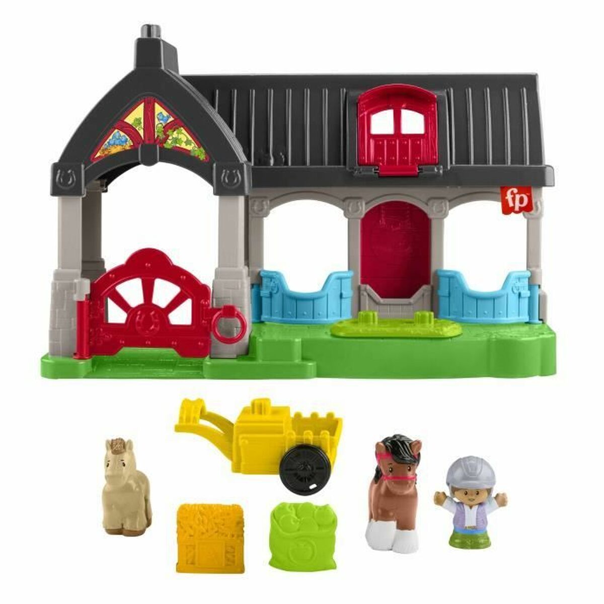 Playset Fisher-Price Happy Horses Stable 7 Delar