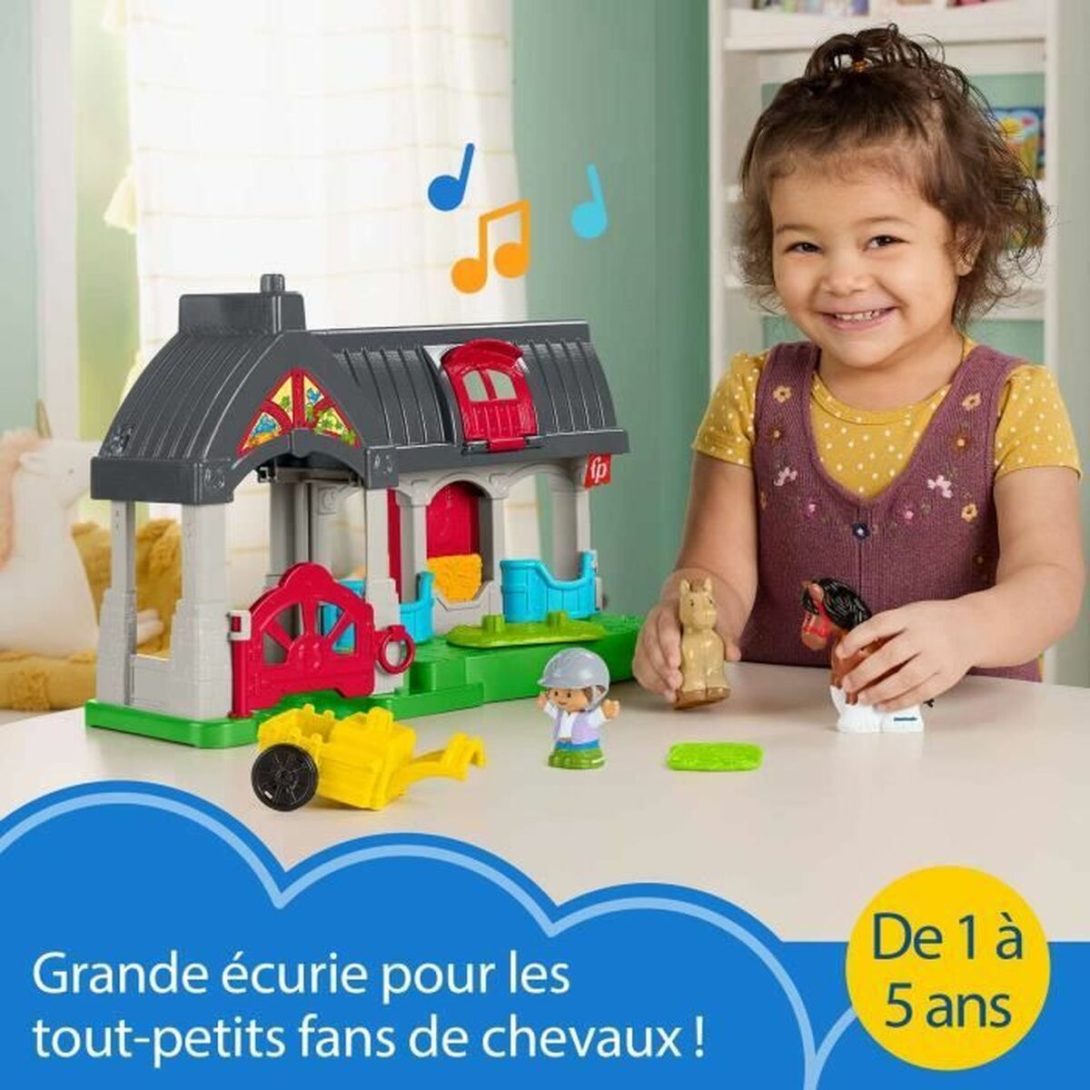 Playset Fisher-Price Happy Horses Stable 7 Delar - 3