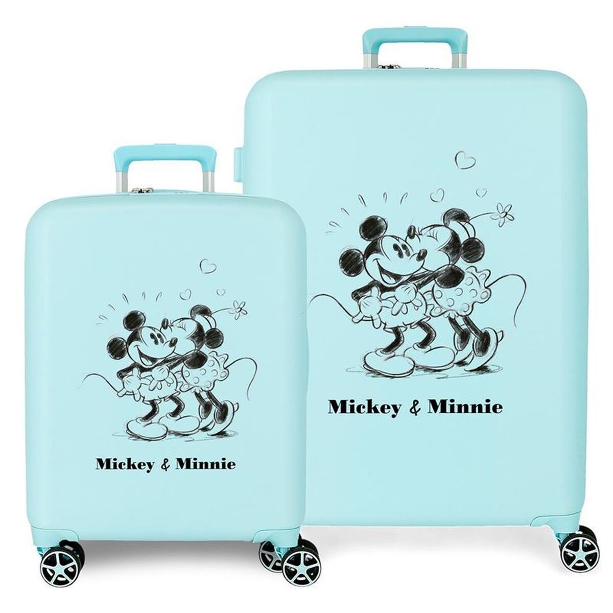 Uppsättning resväskor Disney Mickey & Minnie Multicolour