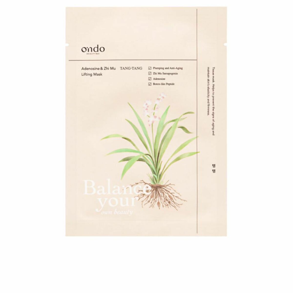 Ansiktsmask Ondo Beauty 36.5 Adenosine & Zhi Mu 25 ml Stärkande
