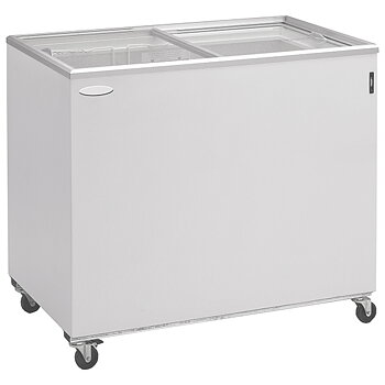 Frysbox med skjutdörrar i glas lock, 491 liter, -14 °C/-24 °C