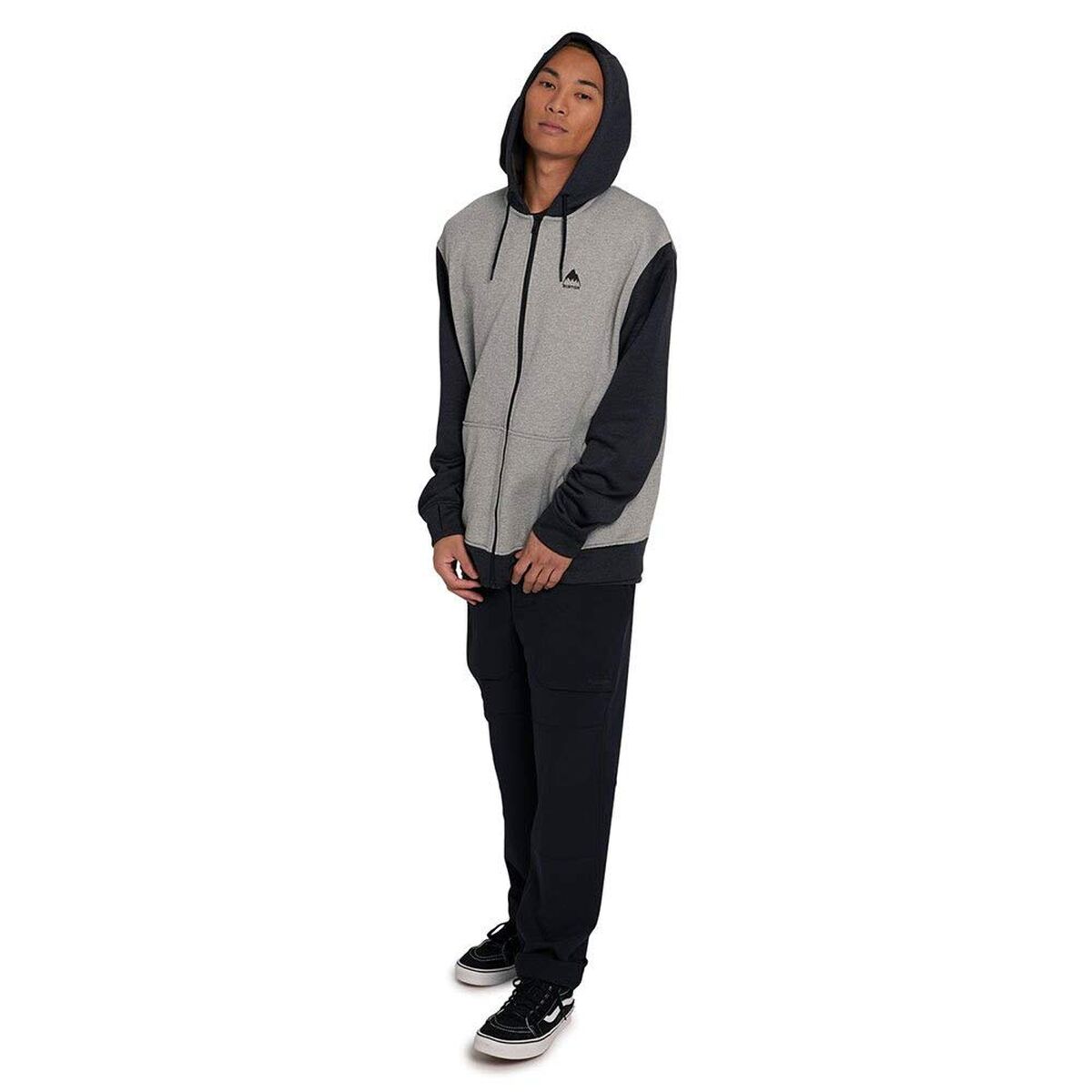 Tröja med huva Herr Burton Oak Full-Zip Svart - 2