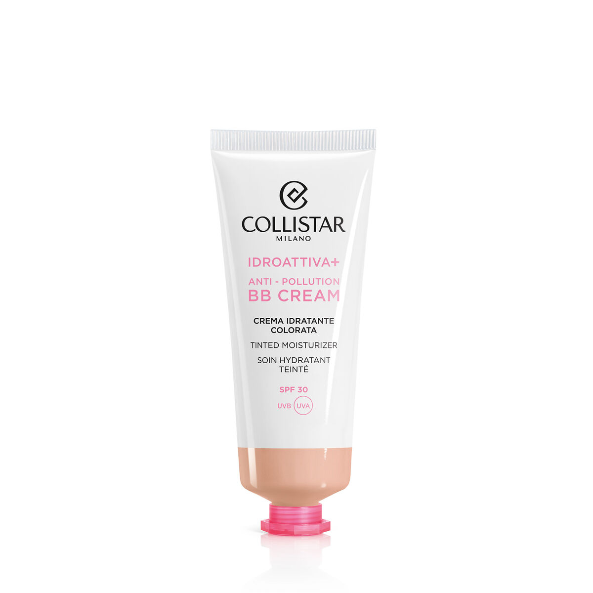 Hydrerande kräm med färg Collistar Iddroattiva+ Nº 1 Light Nº 1-Light Spf 30 50 ml Anti-pollution