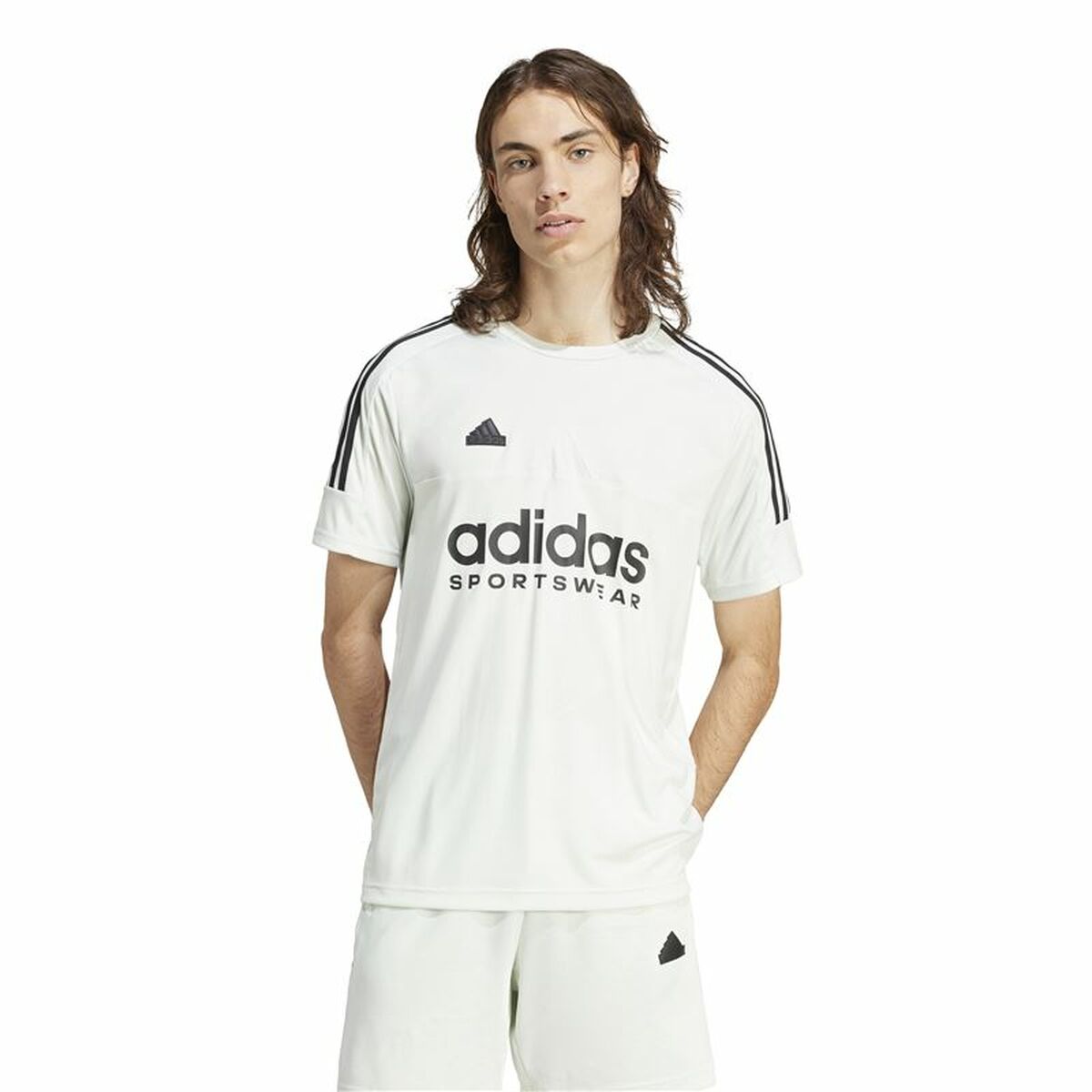 T-shirt med kortärm Herr Adidas Tiro Q1 - 2