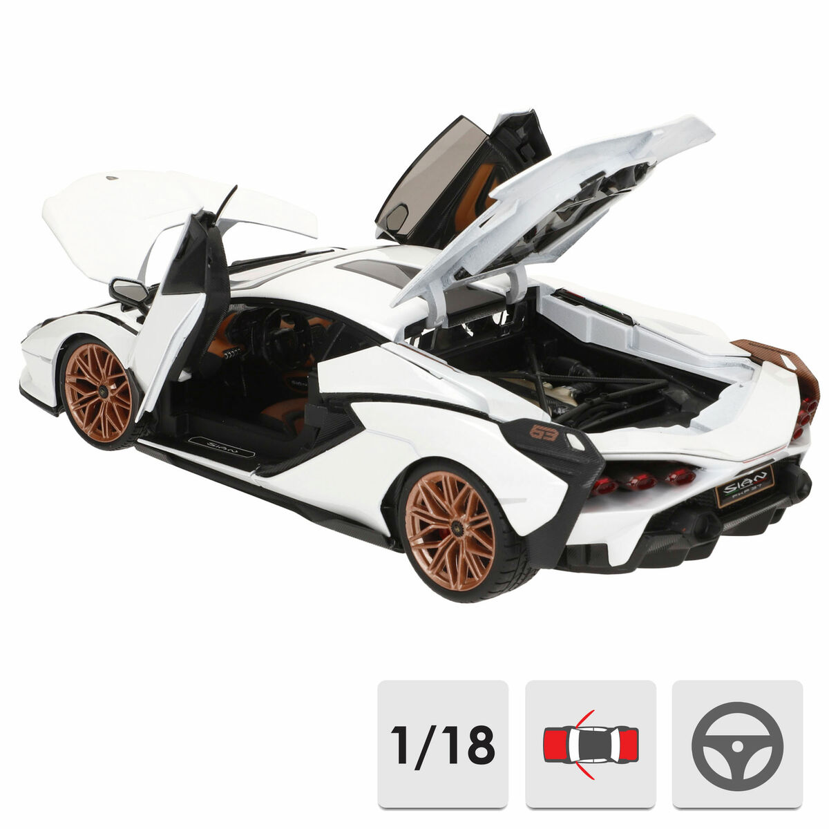 Bil Bburago GT-Lamborghini Sian FKP 37 1:18 - 2