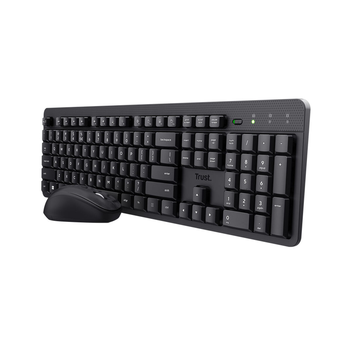 Tangentbord och Mus Trust 25020 ODYII Svart Qwerty Spanska