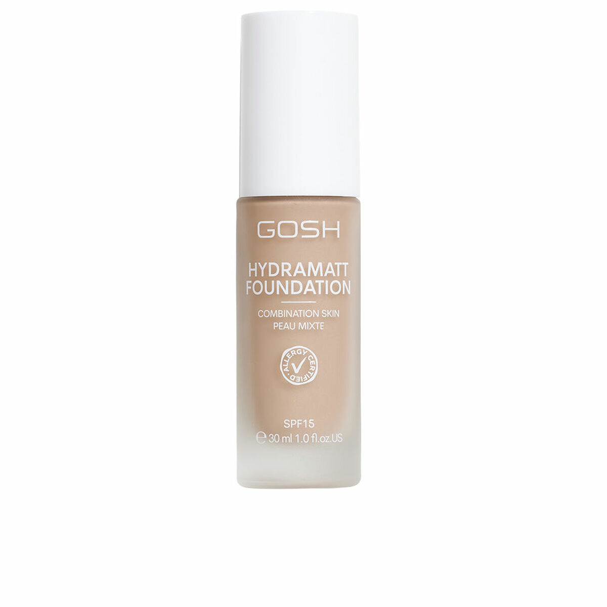 Flytande makeupbas Gosh Copenhagen HYDRAMATT Nº 010-Light Dark-Neutral Spf 15 30 ml