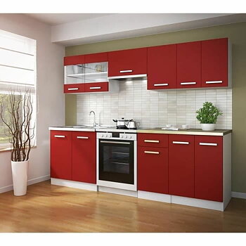 Köksmöbler Röd PVC Glas Plast Melamin 80 x 31 x 55 cm