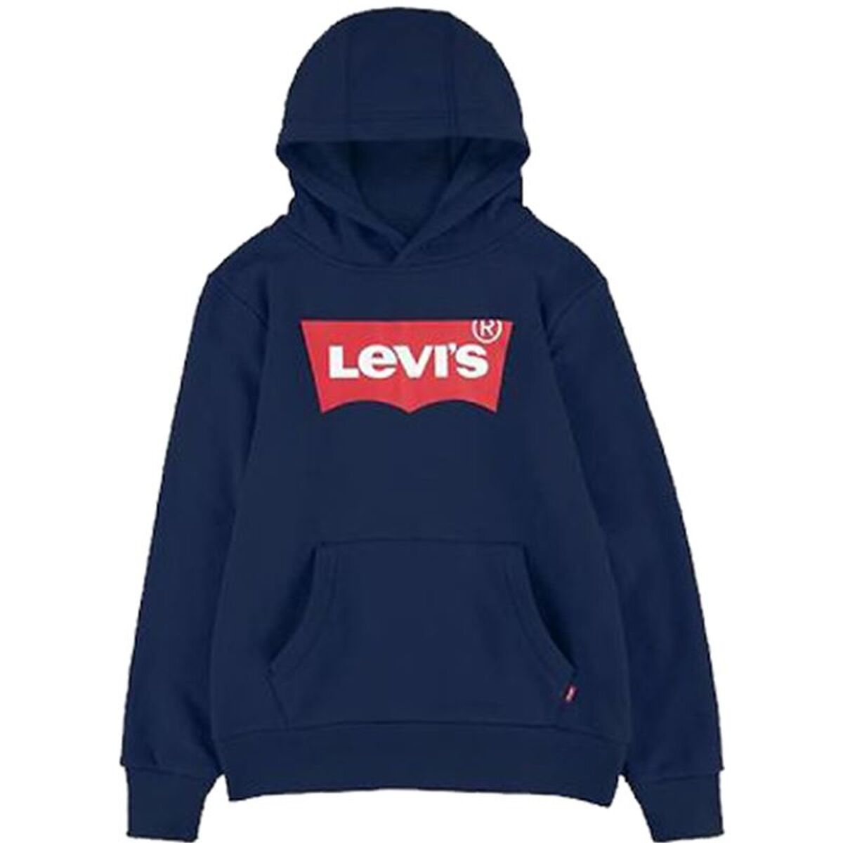 Tröja med huva Unisex S KNIT TOP Levi's LVB-BATWING SCREENPRINT HOODIE Marinblå