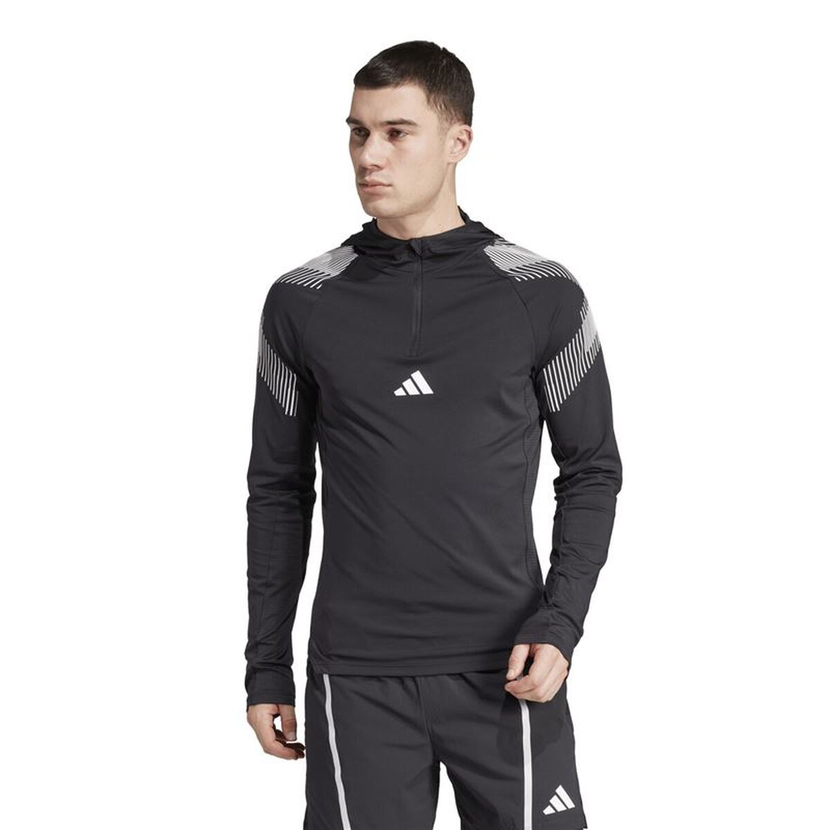 Tröja med huva Herr Adidas Ps Quarter Zip Svart - 2