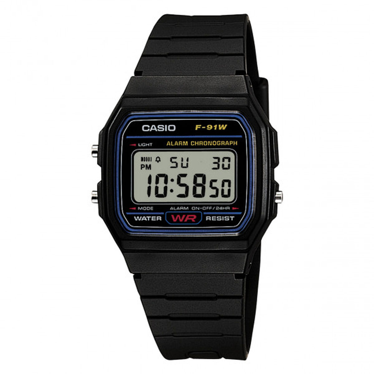 Herrklocka Casio F-91W-1YEG Svart