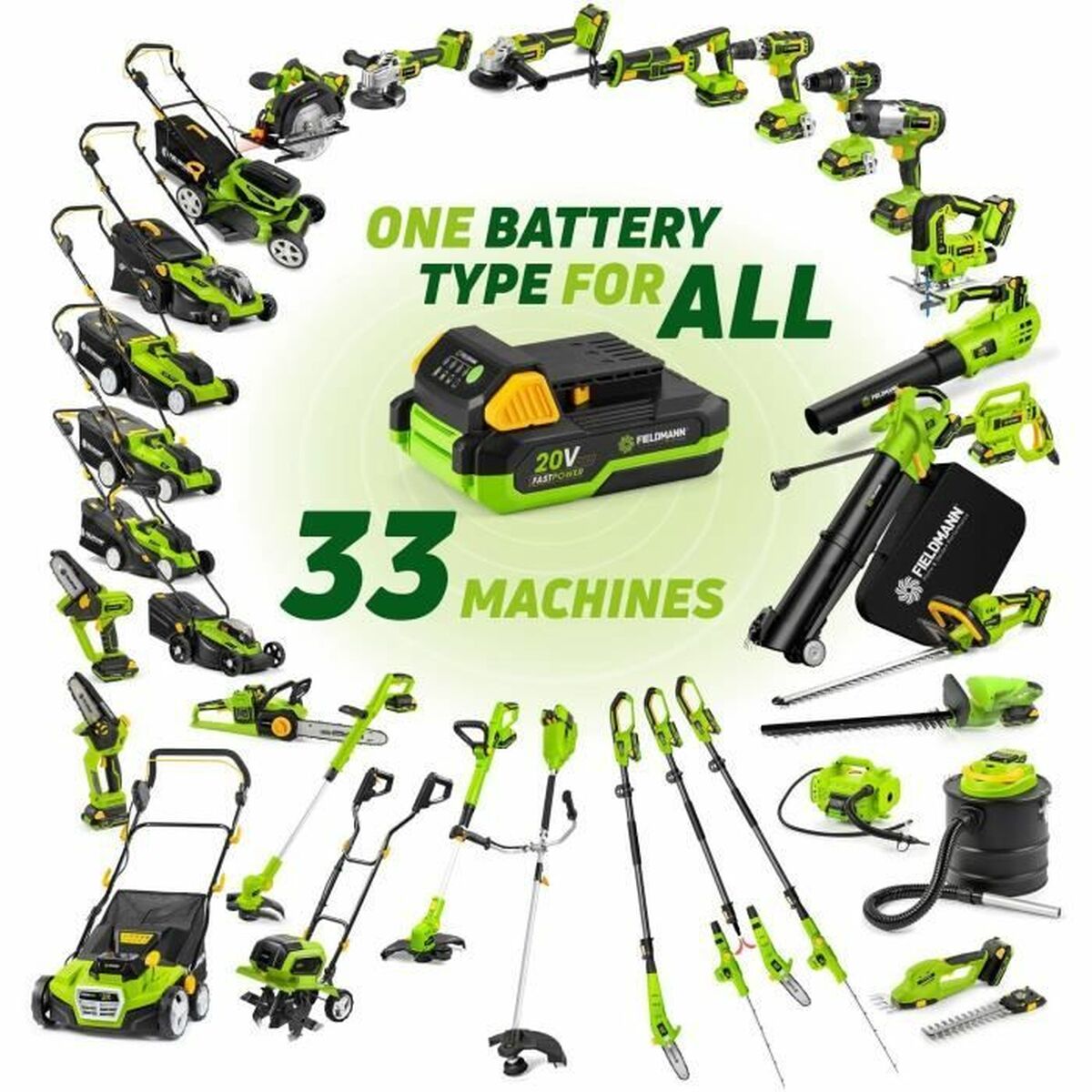 Laddningsbart lithiumbatteri Fieldmann 20V - 8Ah 8 Ah 20 V - 2