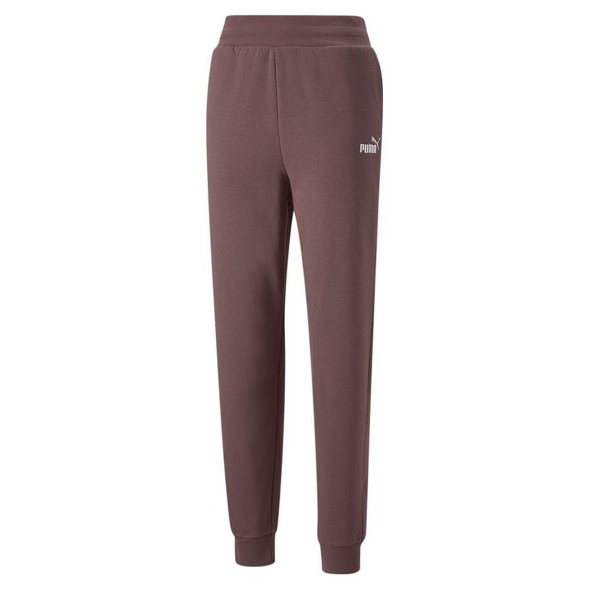 Långa träningsbyxor Puma ESS+ Embroidery High-W Brun Kvinna