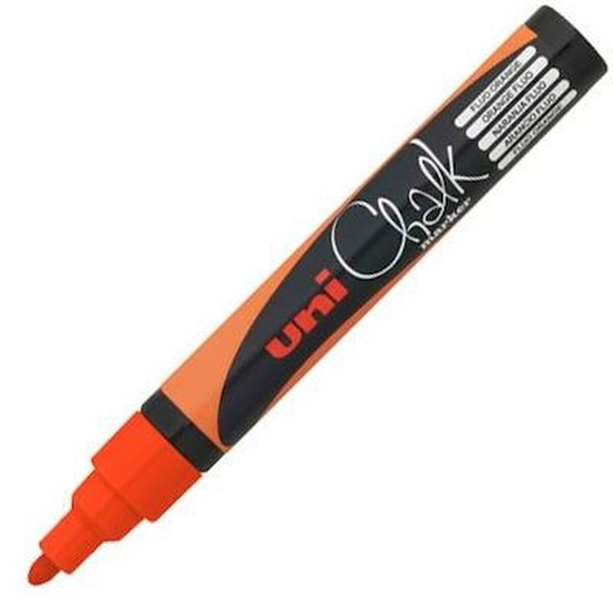 Flytande kritamarkör Uni-Ball PWE-5M Fluor Orange (6 antal) - 2