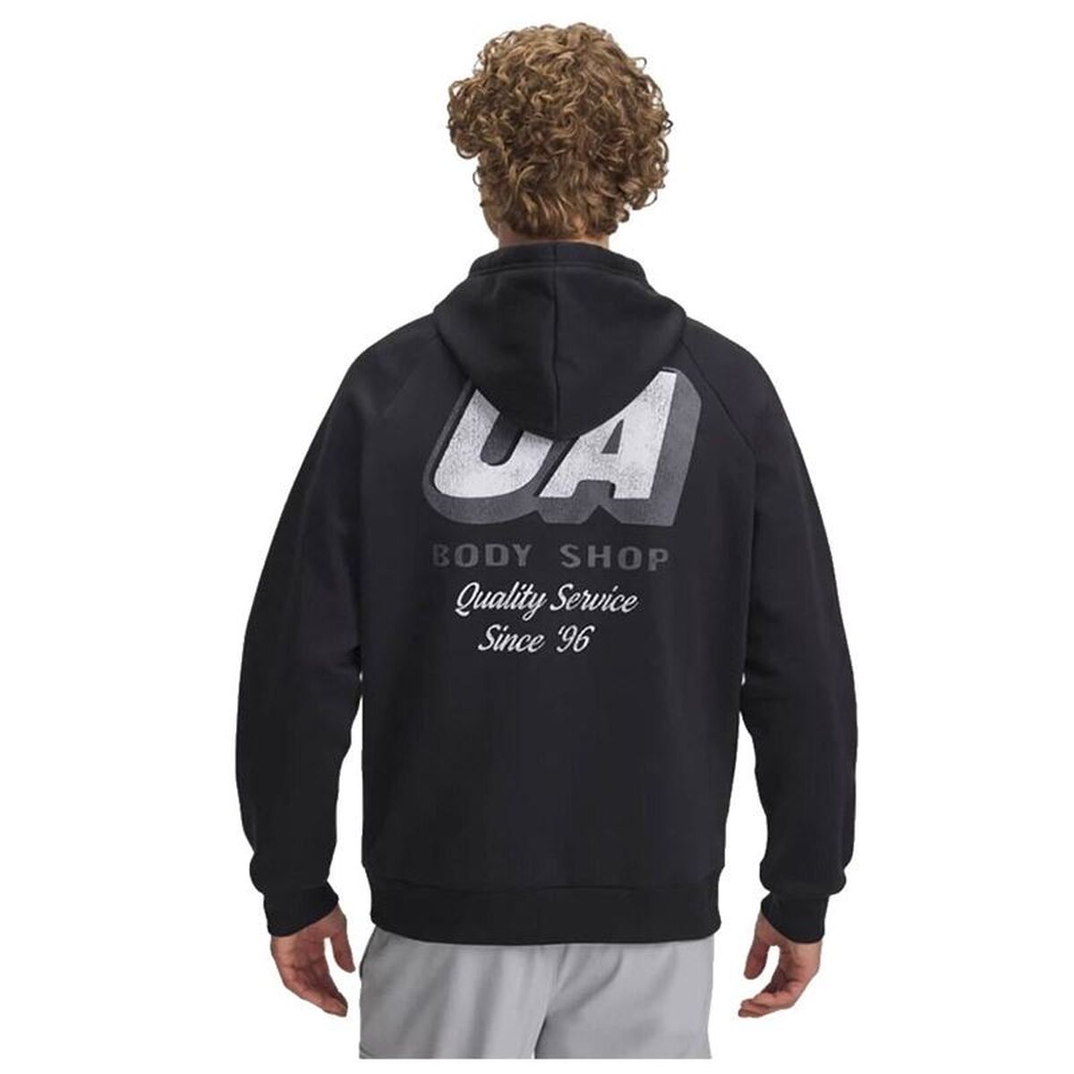 Tröja med huva Herr Under Armour Rival Fleece Hbr Logo Hd Svart - 2