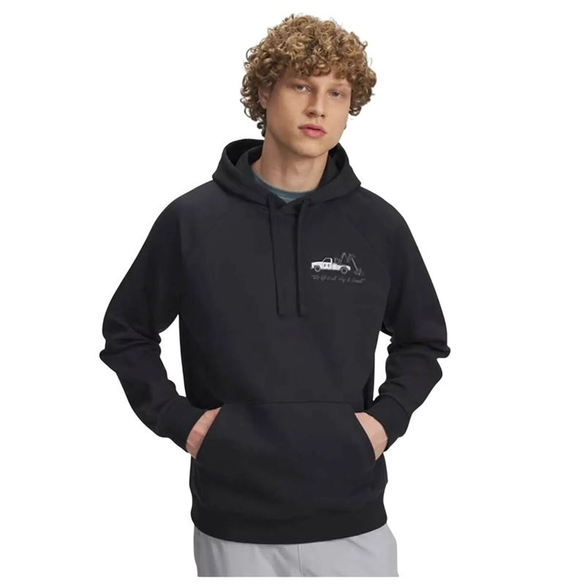 Tröja med huva Herr Under Armour Rival Fleece Hbr Logo Hd Svart