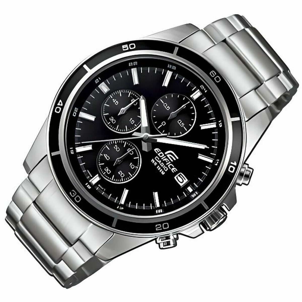 Herrklocka Casio EFR-526D-1AVUEF Svart Silvrig