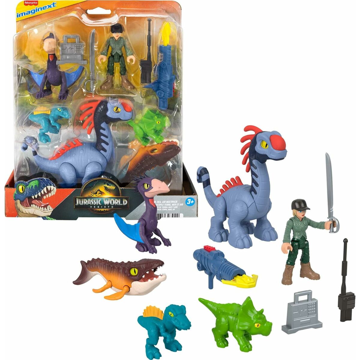 Playset Imaginext Jurassic World Multicolour 10 Delar