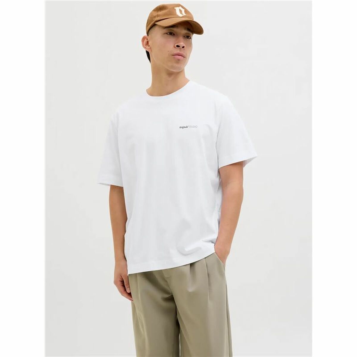 T-shirt med kortärm Herr Jack & Jones Jorvarenna Painted Vit - 3