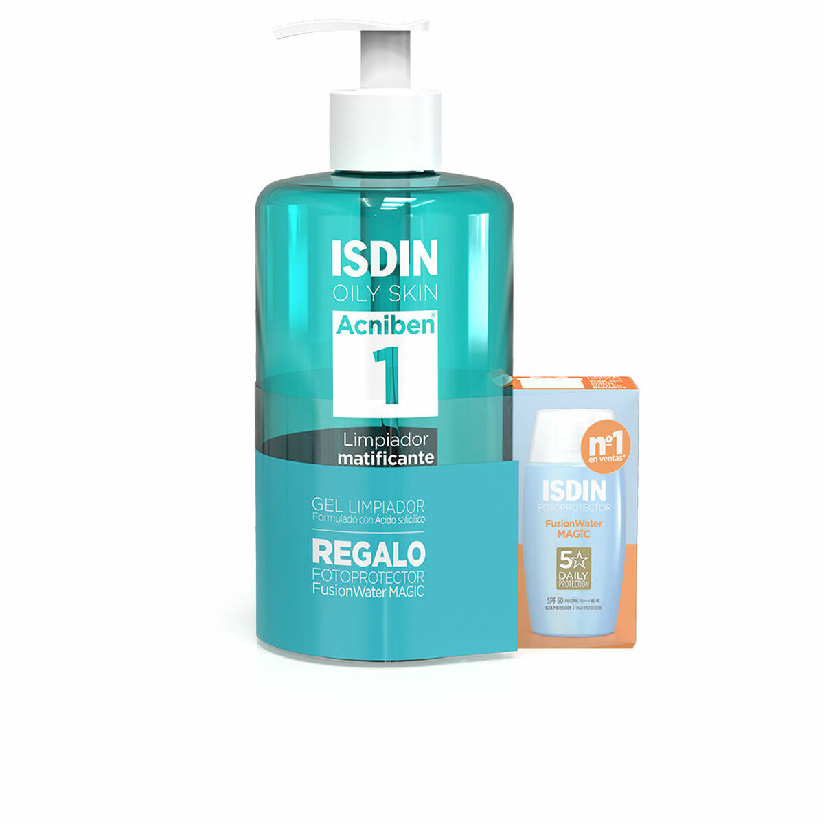 Rengörande ansiktsgel Isdin ACNIBEN 2 Delar