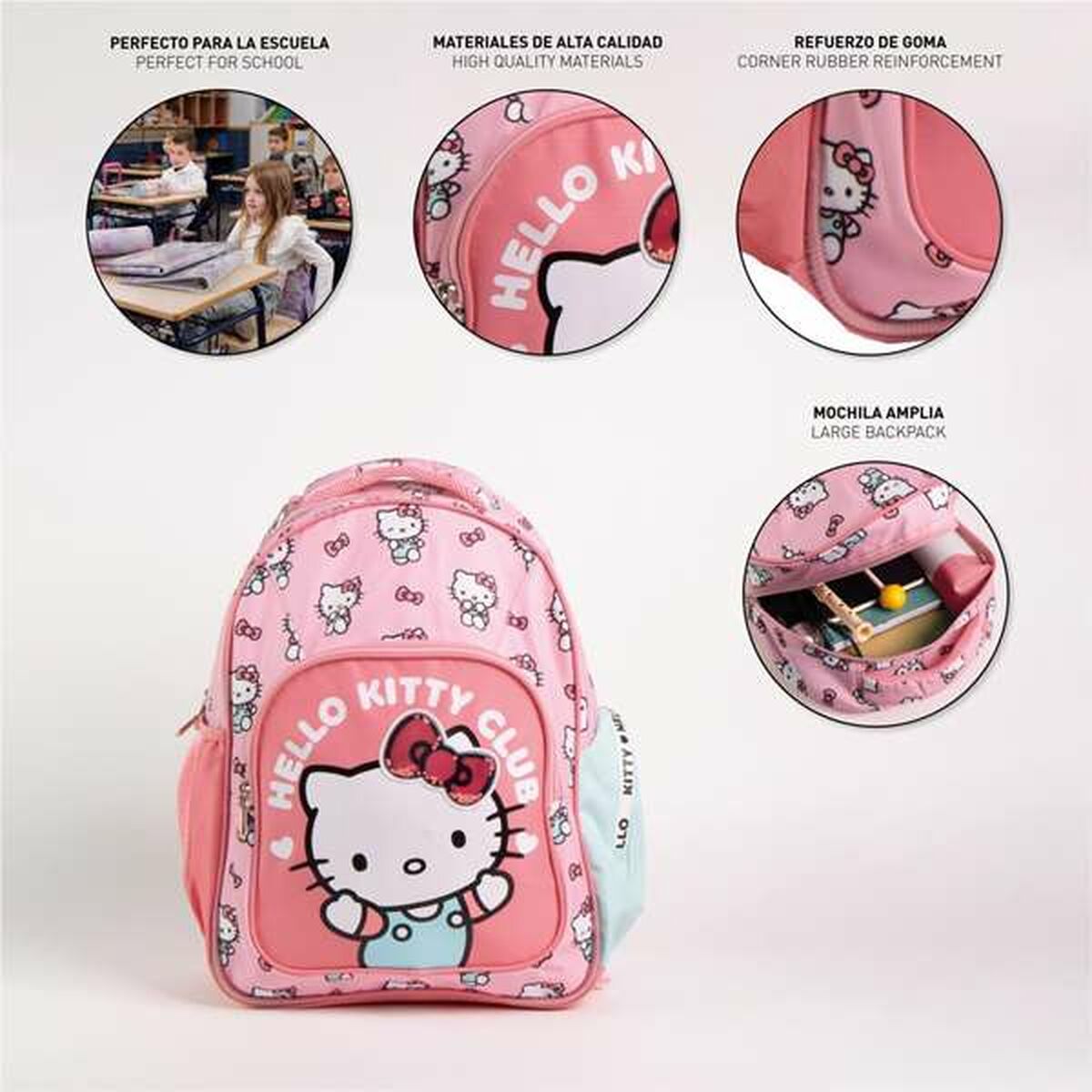 Barnryggsäck Hello Kitty Rosa - 3