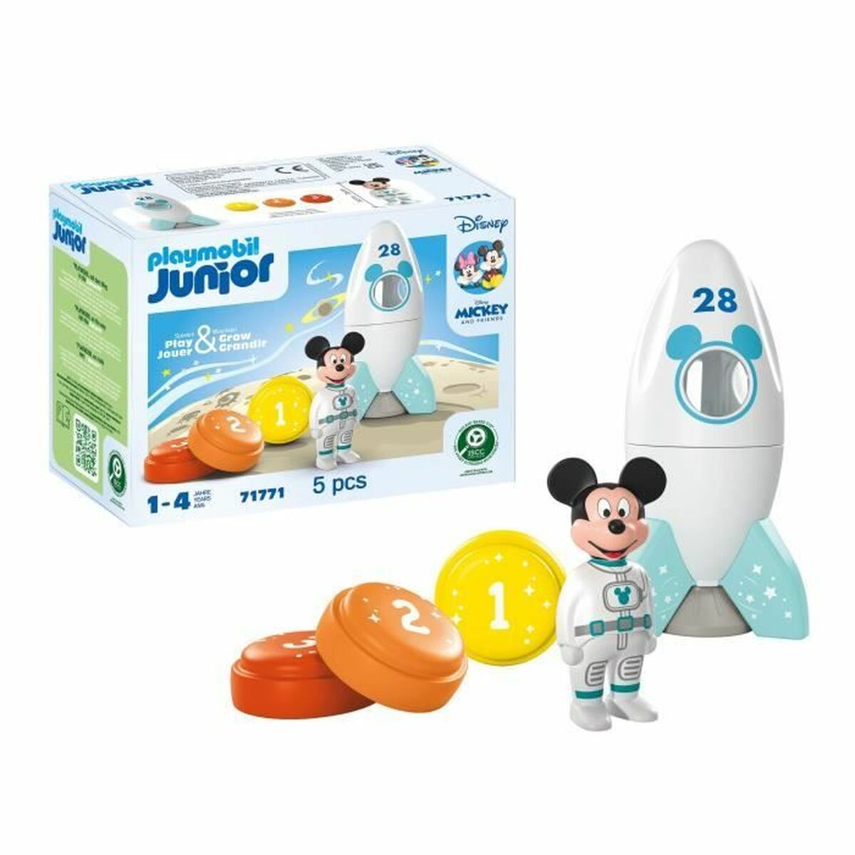 Playset Playmobil Junior 71771 Mickey astronaut Disney 5 Delar - 2