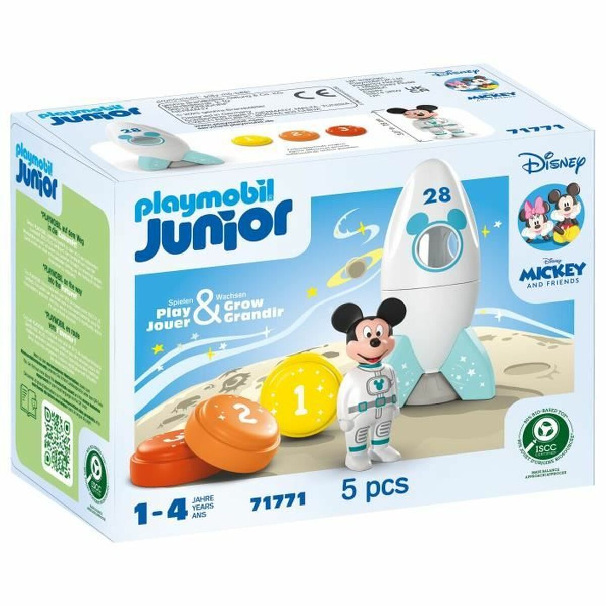 Playset Playmobil Junior 71771 Mickey astronaut Disney 5 Delar
