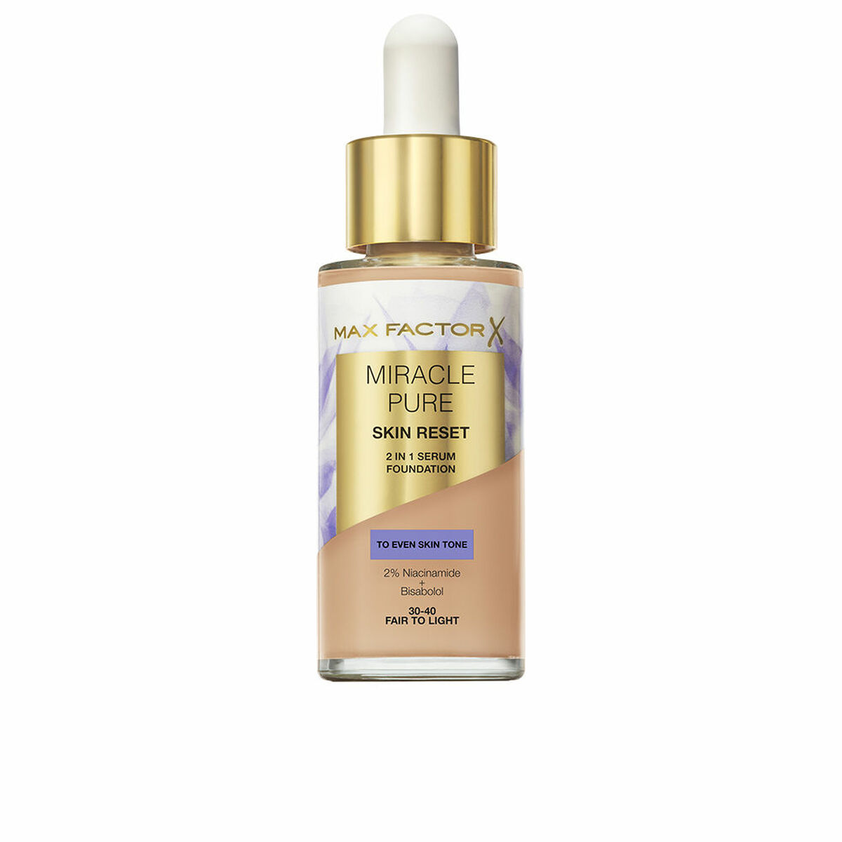 Flytande makeupbas Max Factor MIRACLE PURE Nº 30-40 Fair to Light 30 ml