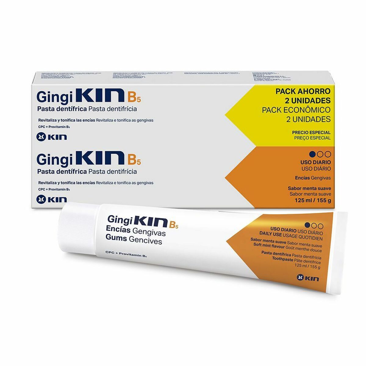 Tandkräm Kin Gingikin Pasta Dentífrica 125 ml (2 Delar)