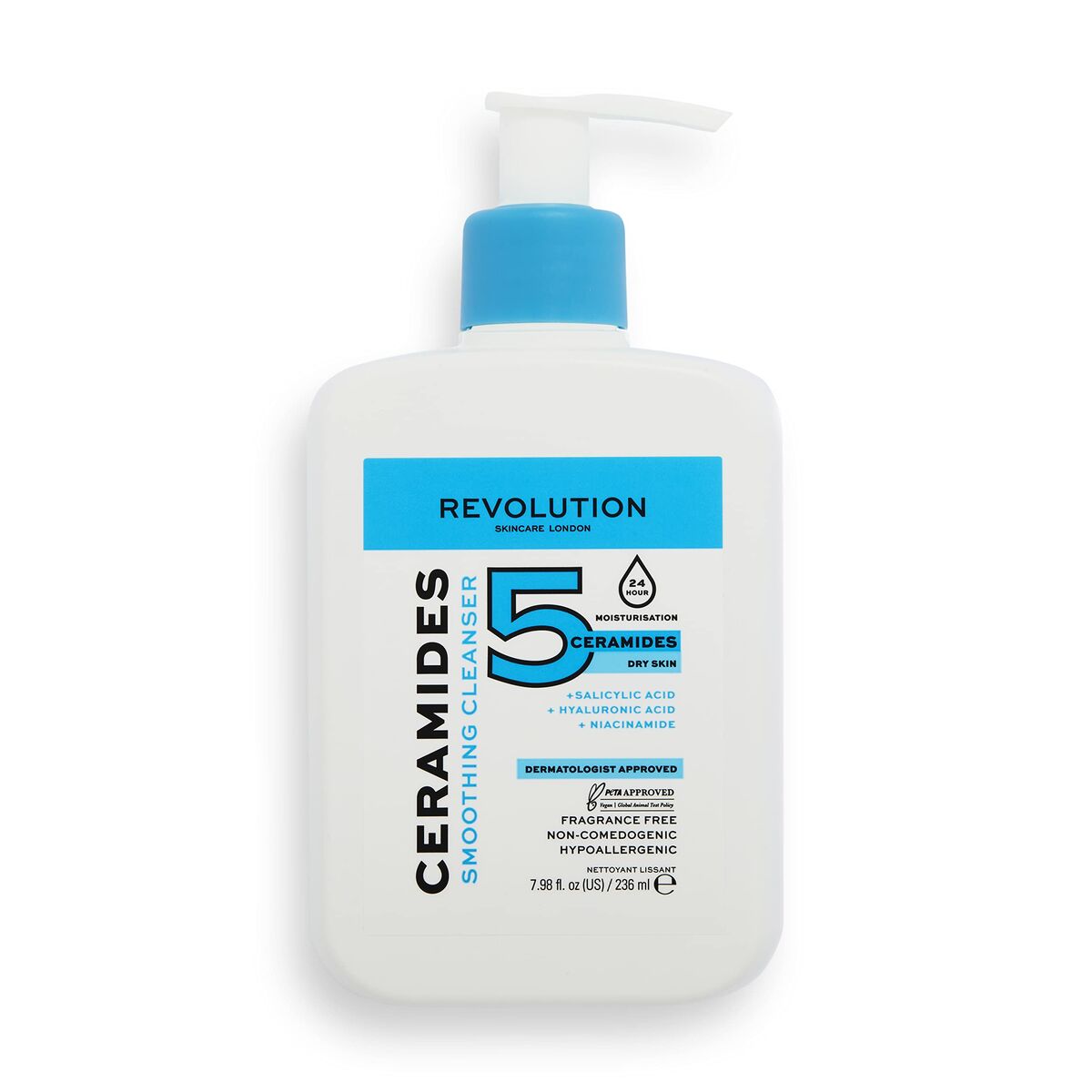 Rengörande ansiktsgel Revolution Skincare CERAMIDES 236 ml