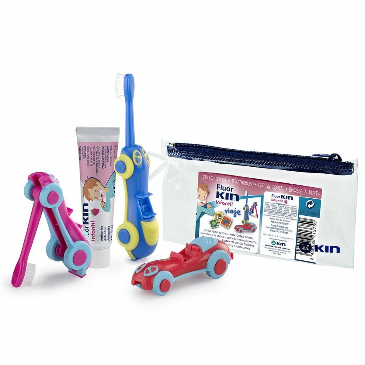Kit tandhygien för barn Kin Fluorkin Infantil Viaje Coche Bil (3 Delar)