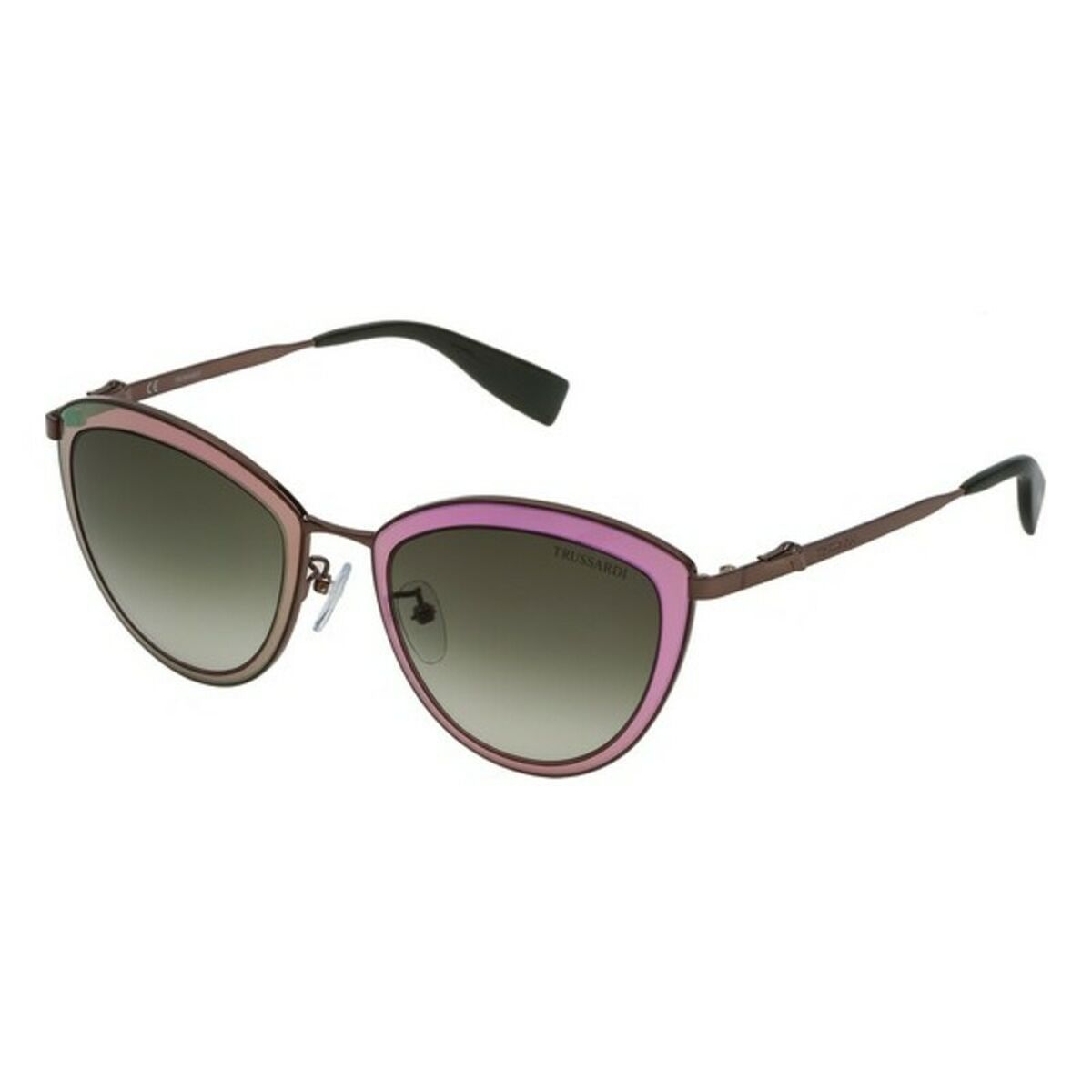 Damsolglasögon Trussardi STR181528G7X Brun Ø 52 mm