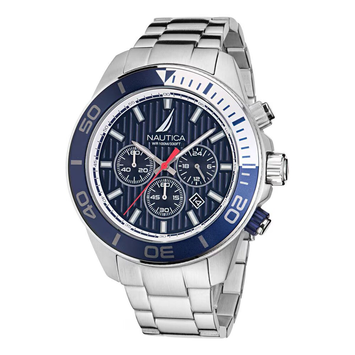 Herrklocka Nautica Silvrig (Ø 48 mm)