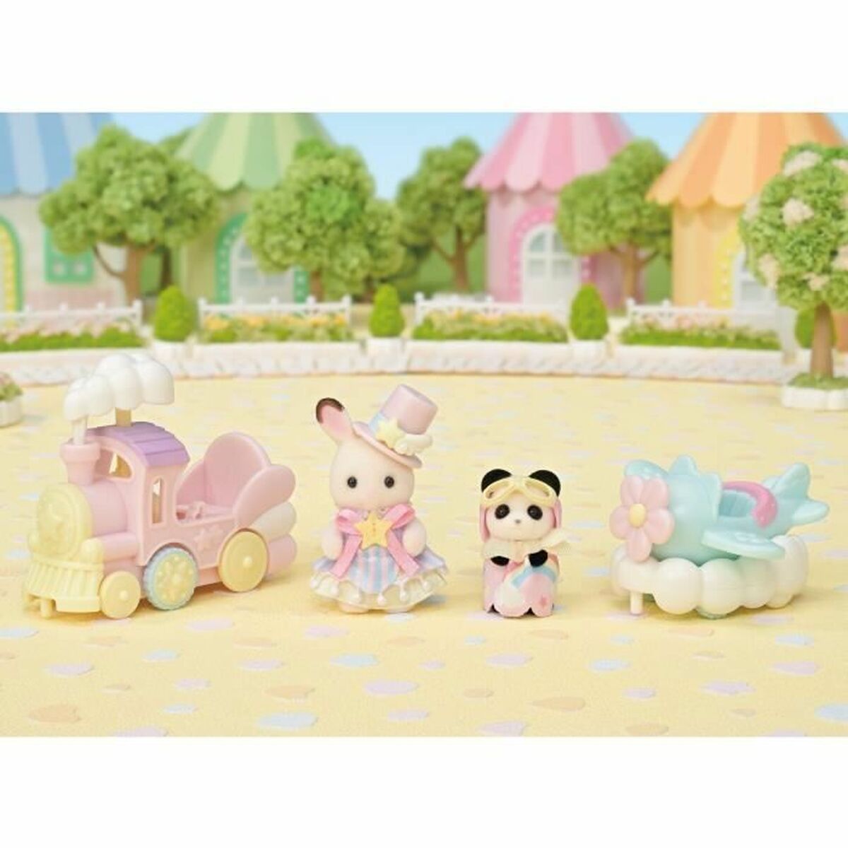Playset Sylvanian Families Amusement Park Ride - Plane & Train Multicolour - 2