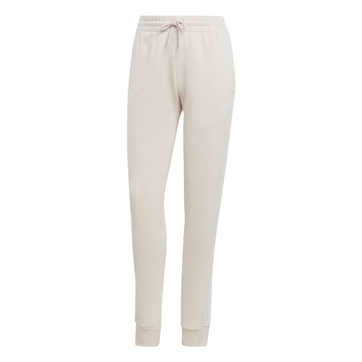 Långa träningsbyxor Adidas Essentials 3S Beige Kvinna