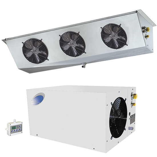 Horisontellt delade kylaggregat, -5 °C +5 °C, 27,50 m³ /51,40 m³