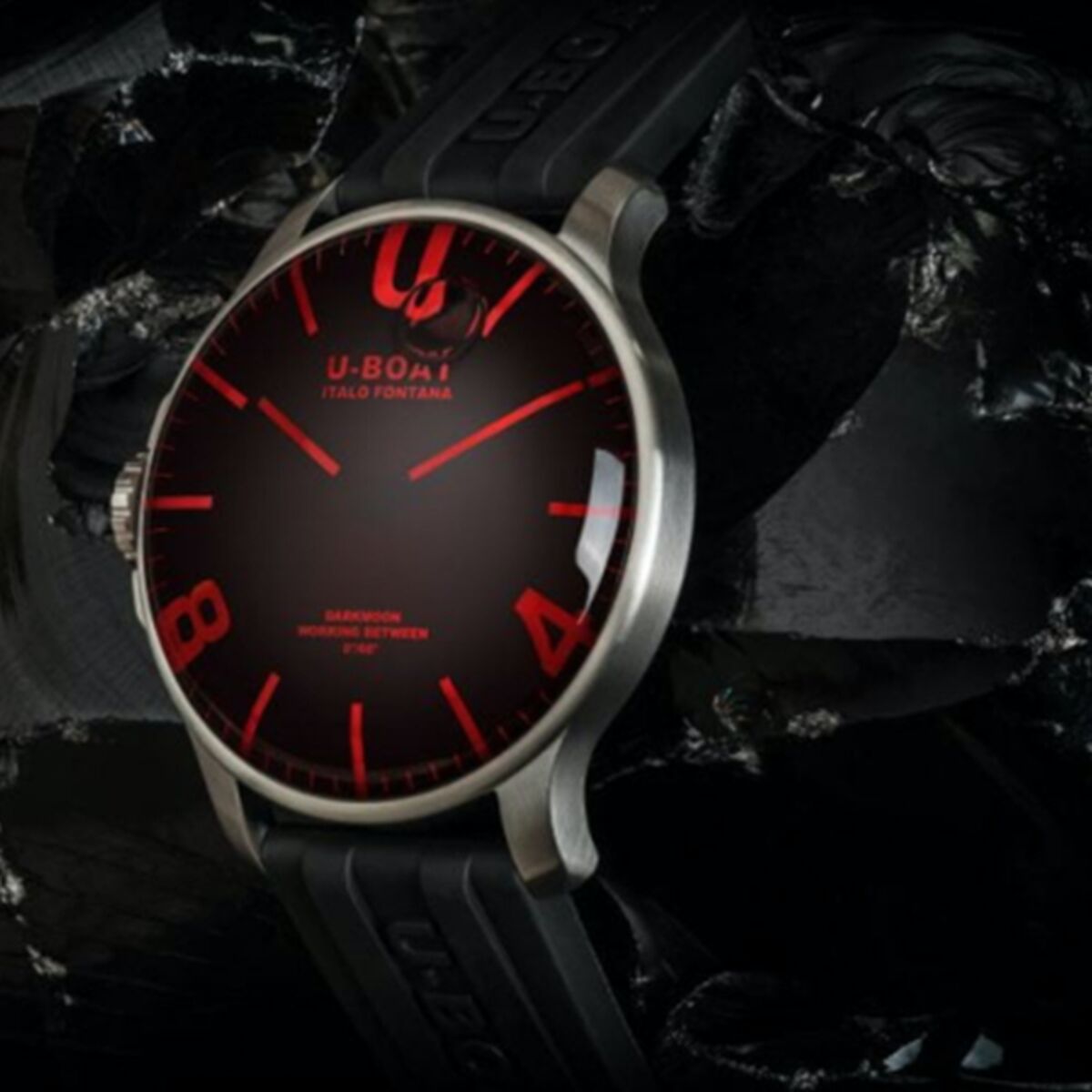 Herrklocka U-Boat U8465/B Svart - 3