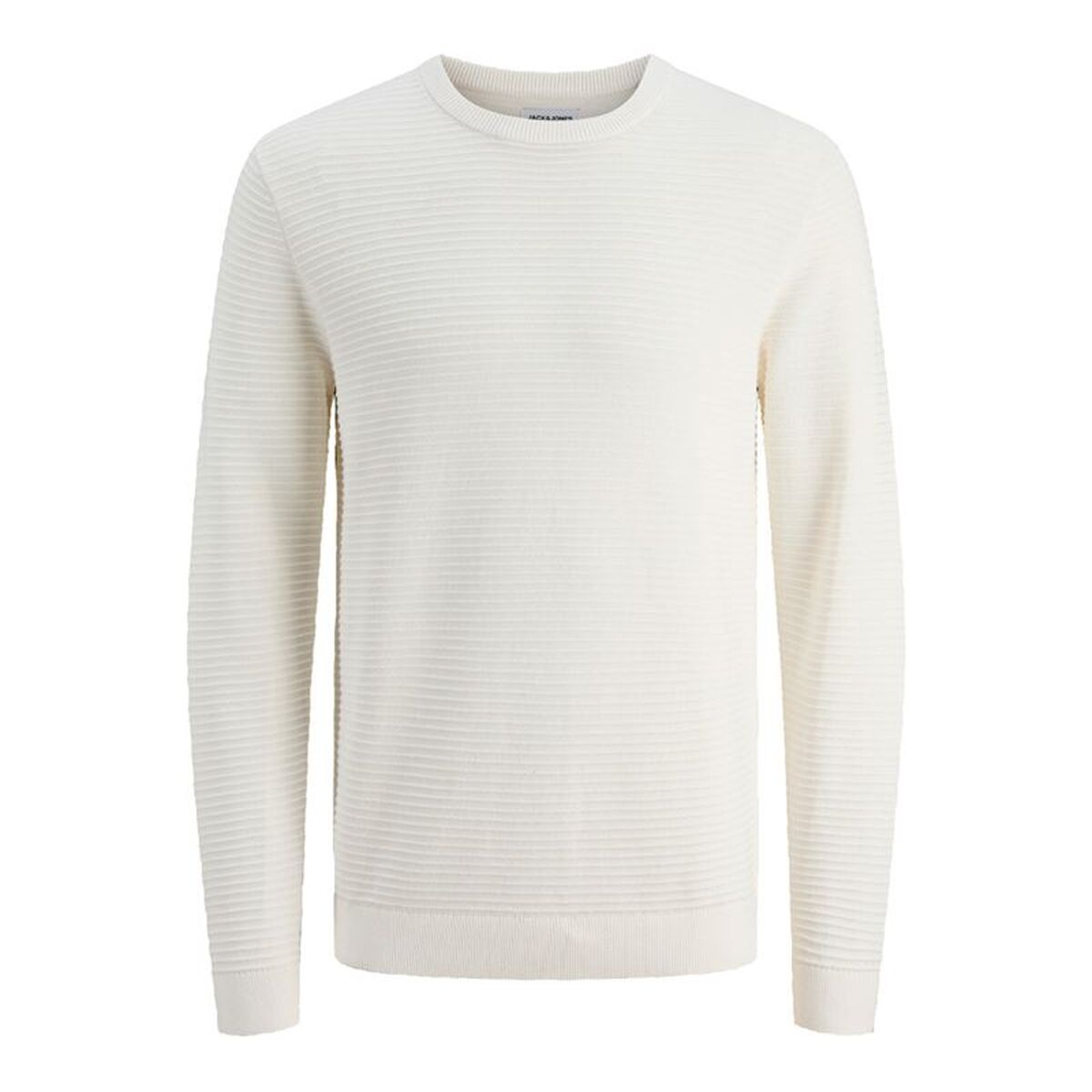 Tröja utan huva Herr Jack & Jones Jjotto Knit Crew Neck Vit