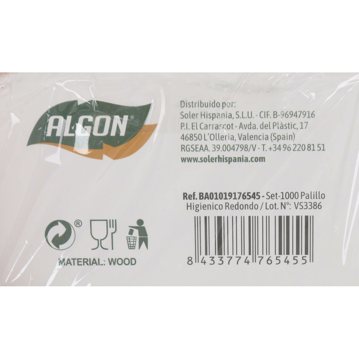 Tandpetare Algon Trä 1000 Delar (18 antal) - 3