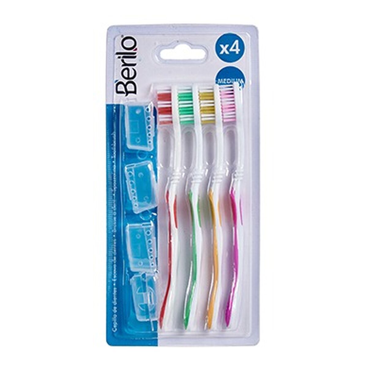 Tandborste Berilo Gul Blå Röd Grön (12 antal) - 3