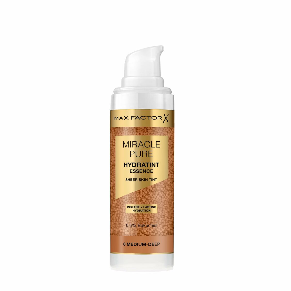 Flytande makeupbas Max Factor MIRACLE PURE Nº 6-Medium-Deep 30 ml
