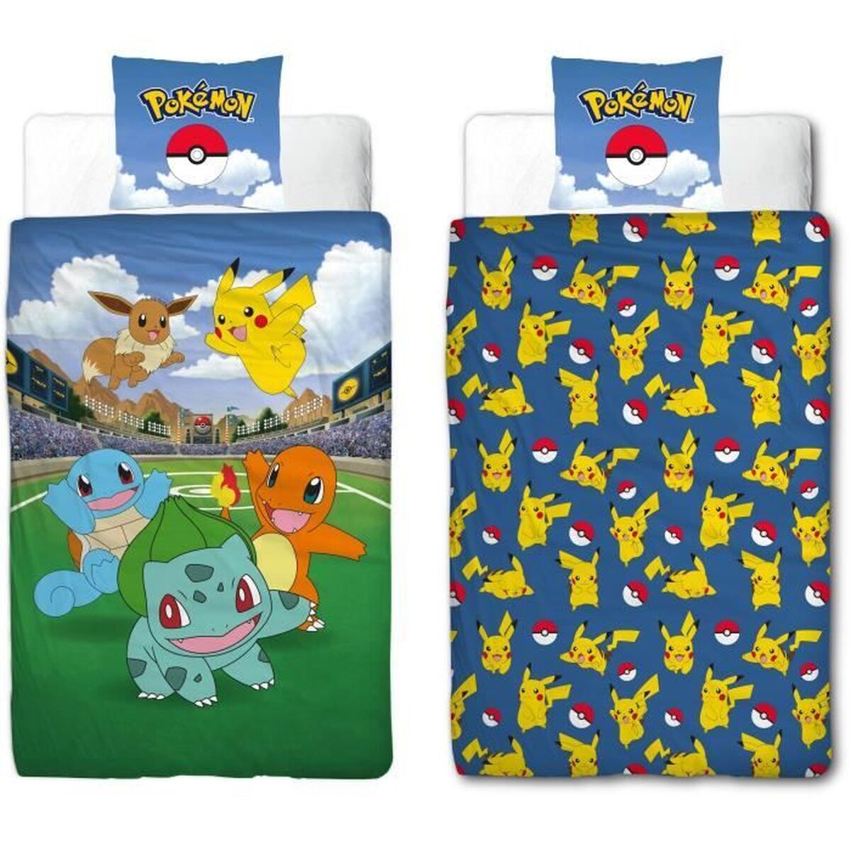 Täckslagsset Pokémon 25 x 4 x 30 cm Multicolour Säng 140 2 Delar