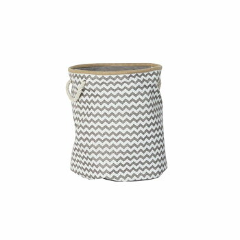Dekorativ korg DKD Home Decor Vit Grå Jute
